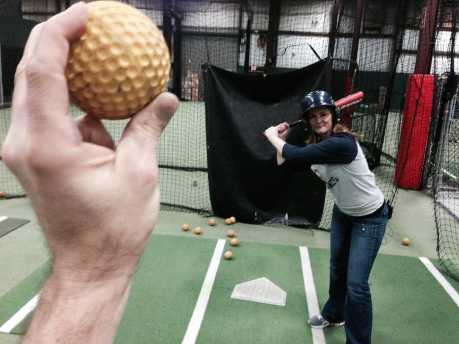 Photos NH Chronicle at the batting cages