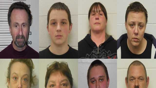 Officials said eight people were arrested on multiple counts of heroin and cocaine sales, along with conspiracy to sell charges.