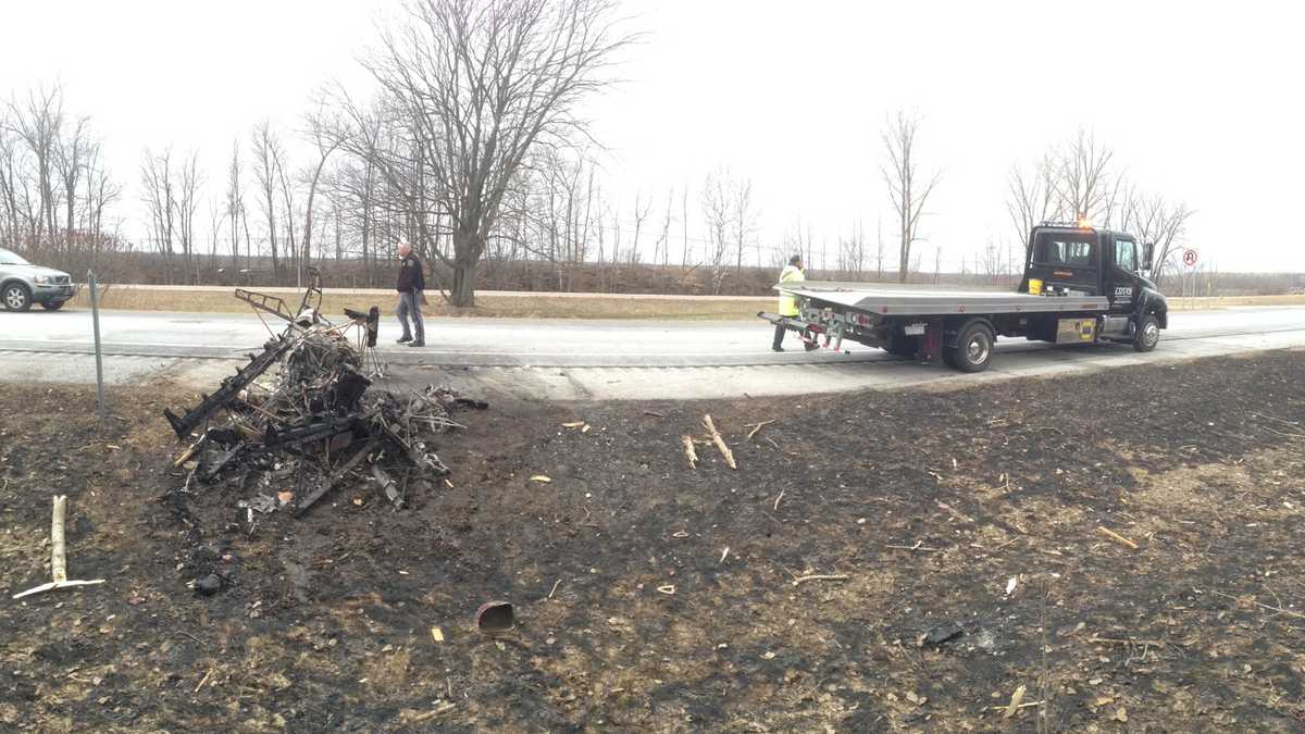 Images Plane crash on I89 in Vermont
