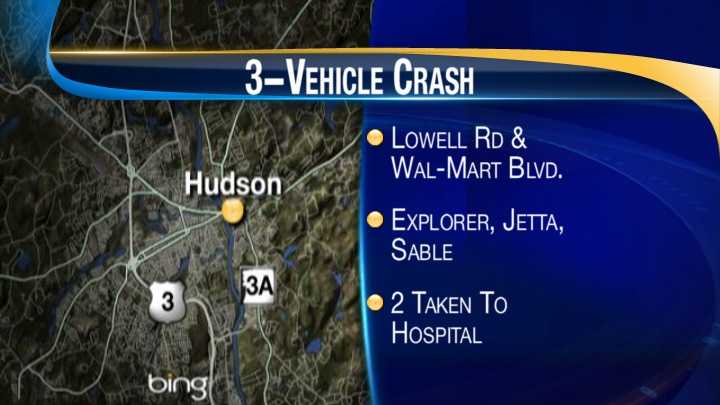 Multi-vehicle crash sends two to hospital