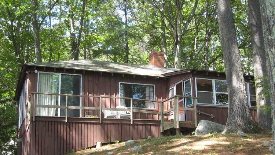 It's a two-bedroom cottage with its own private dock with sandy bottom for swimming and it is perfect for a small family.
