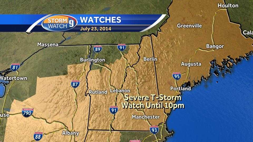 Severe thunderstorm watch issued for whole state