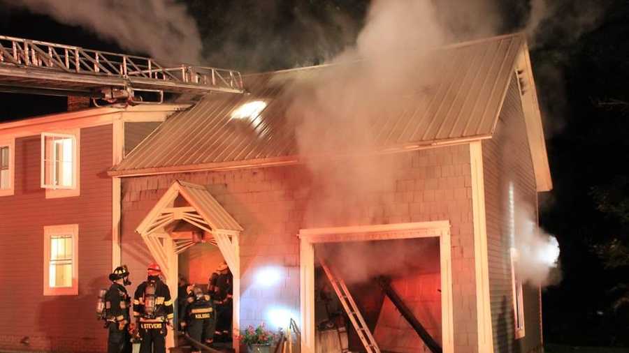 Claremont fire responded to a garage fire at 22 Chestnut Street early this morning.