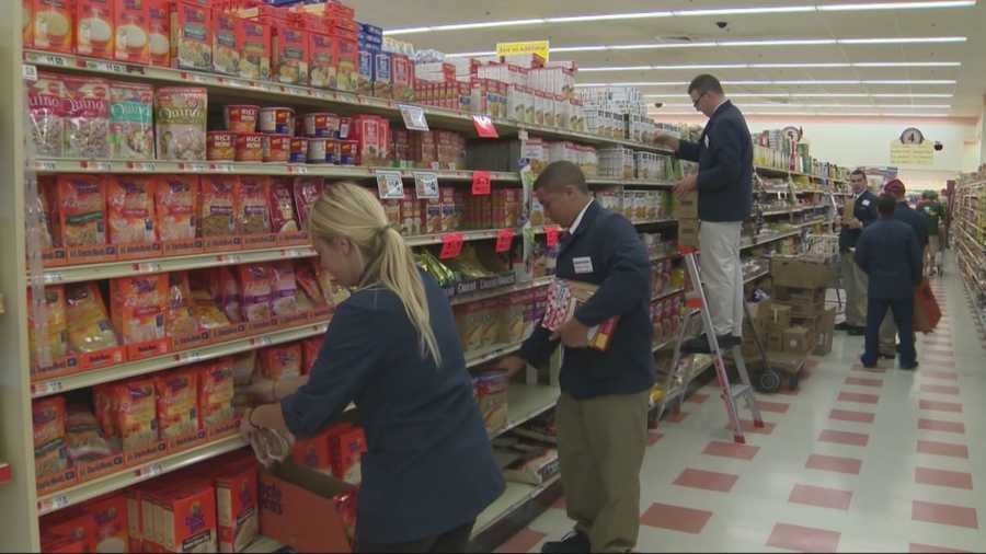 Market Basket goes from empty shelves, to steady business in just days. Company executives said it would take a week to ten days to fully restock, but now that the family feud is over, stores are quickly filling up with groceries and customers.