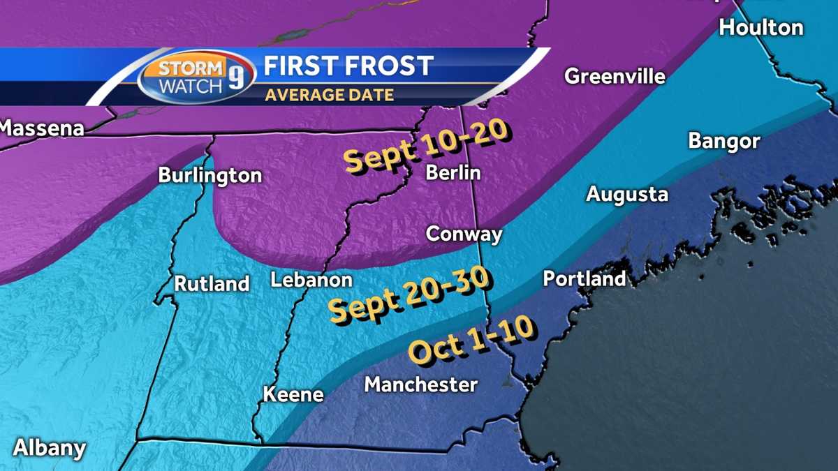 First frost could come earlier than usual to many NH towns