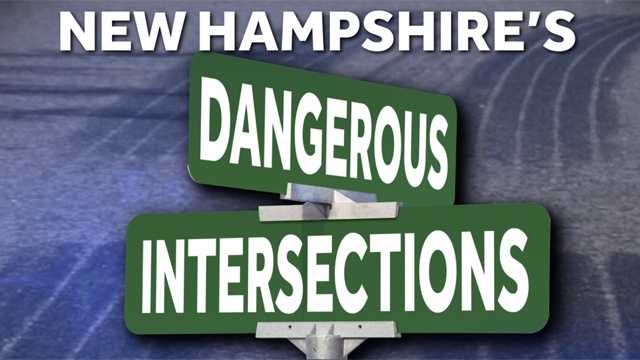 Take a look at the top-10 most dangerous urban intersections in New Hampshire, as ranked by the state's Department of Transportation Highway Safety Improvement Program.