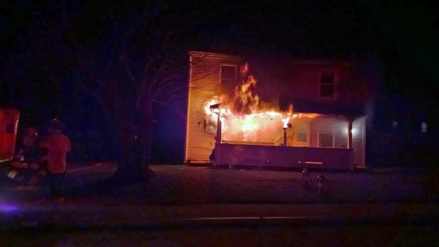 A pet cat was killed in a fire at an apartment in Jaffrey Sunday night.