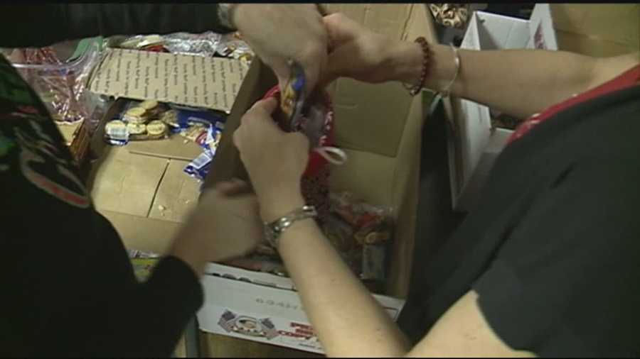 A charity group met in Epping Sunday to send stuffed stockings to service men and women overseas.