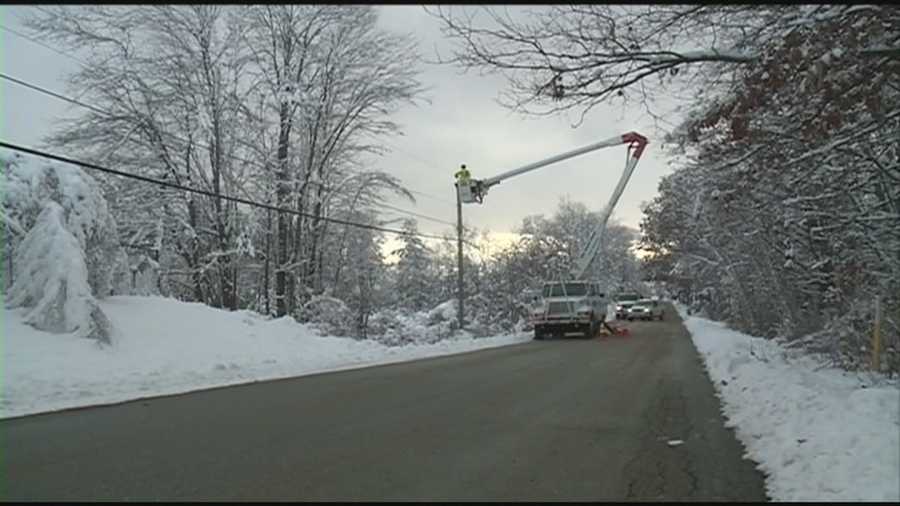 Power companies complete restoration after snow storm. WMUR's Adam Sexton reports.