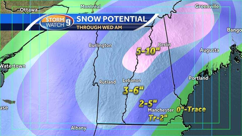 Tuesday storm expected to bring heavy, wet snow to parts of state