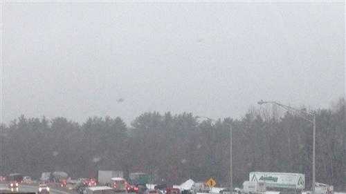 Images: Slick roads cause several crashes