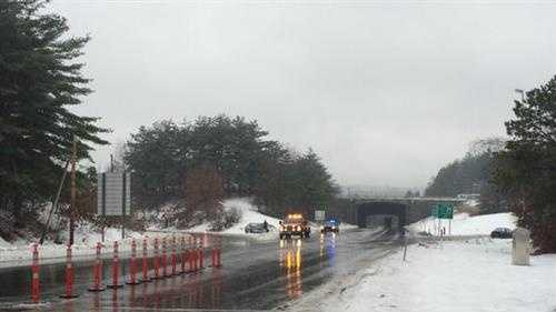 Images: Slick roads cause several crashes