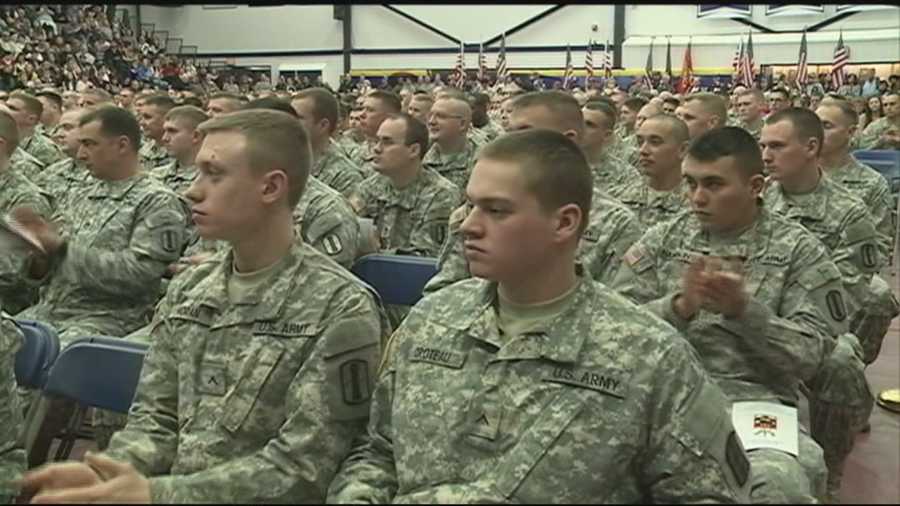 A deployment ceremony was held Sunday at the Southern New Hampshire University Fieldhouse. In a few months soldiers who were part of the ceremony will be serving our country in the Middle East. WMUR's Mike Cronin has the story.