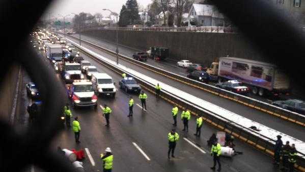 Commuters traveling to the Boston area should be advised that multiple sections of Interstate 93 are closed because of protesters.