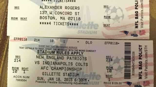 Patriots: Beware of bogus AFC game tickets being sold online