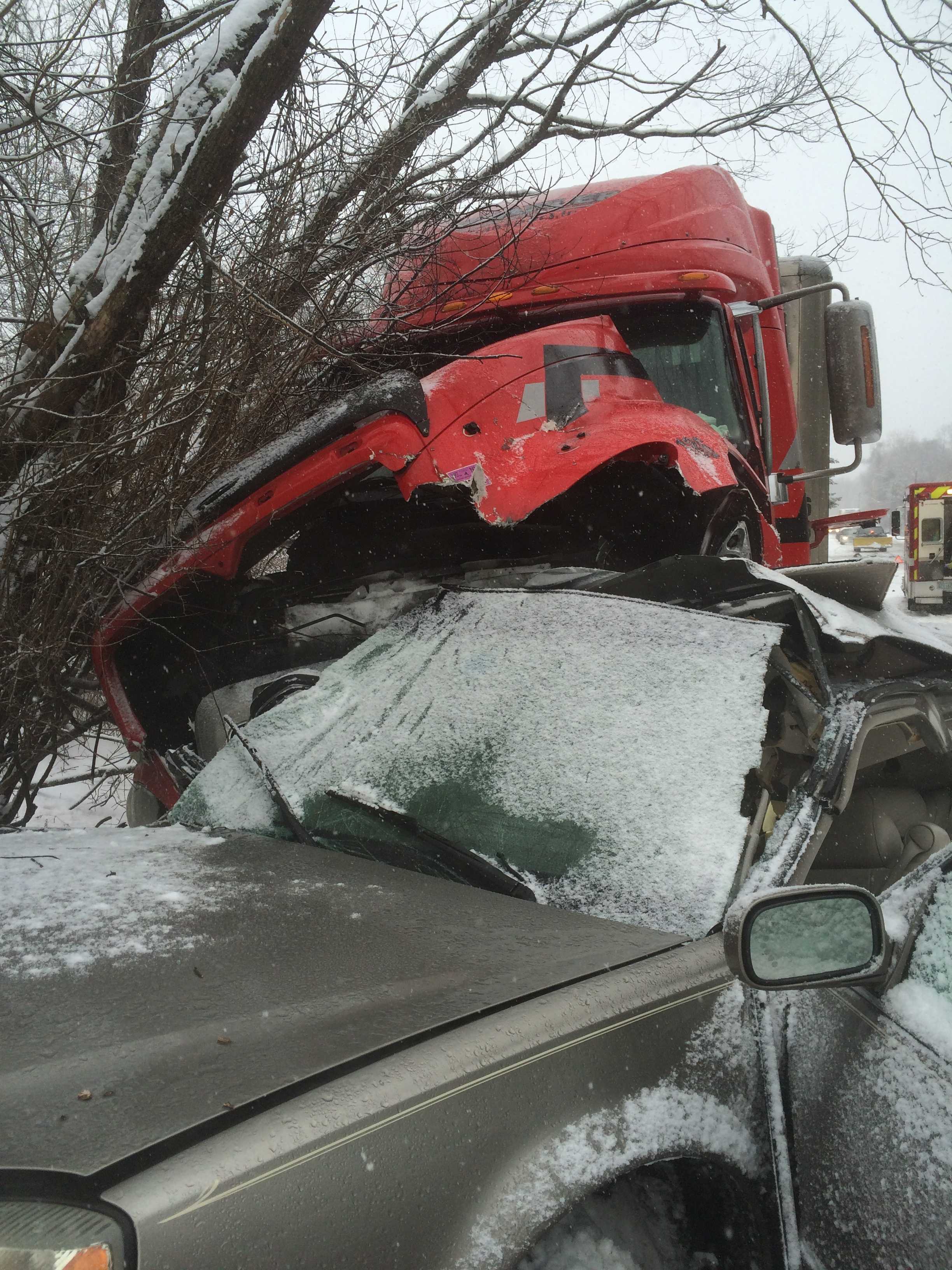 Driver Seriously Injured After Crash Involving Tractor-trailer