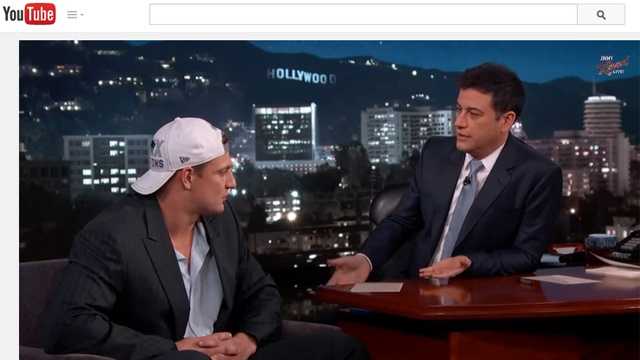 Gronkowski talks 'Mockingbird' and dancing on Kimmel - The Boston