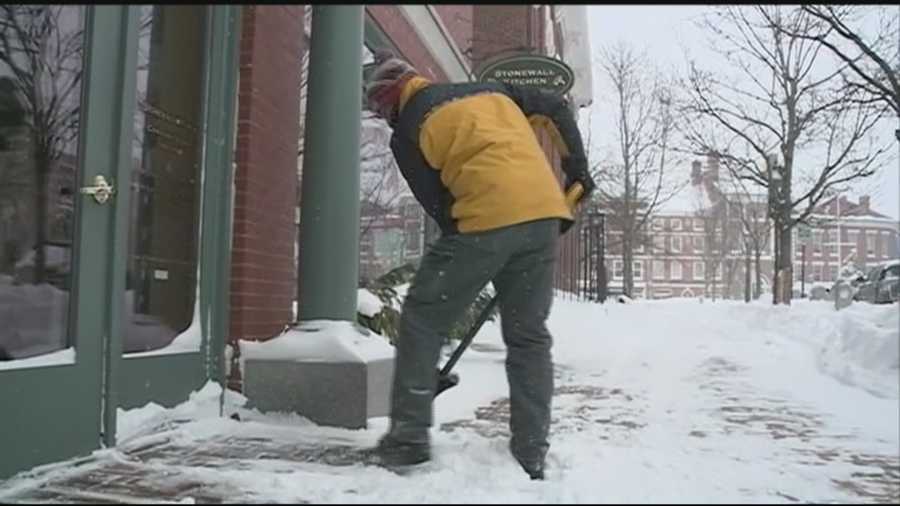 Along the coast and in other parts of New Hampshire, businesses are dealing with continuing challenge caused by the deepening snow.
