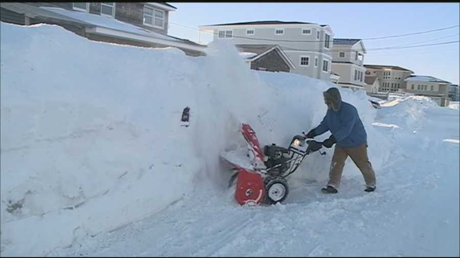 Seacoast residents braved frigid weather Monday after getting blasted by heavy snow and strong winds over the weekend.