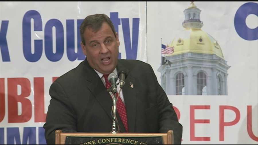 New Jersey Gov. Chris Christie is pitching himself to New Hampshire Republicans as a straight-talking problem solver who can reshape the country's economy and foreign policy. WMUR's Adam Sexton has more.
