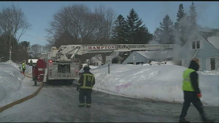 Frigid weather made it difficult to fight a fire in Hampton on Friday morning.