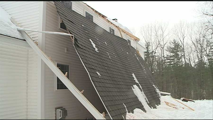 The city building inspector in Concord suspects faulty connections between the rafters and the attic joists caused the roof of a two-story Colonial to slide off last week.
