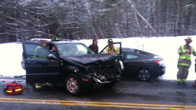 Images: Icy conditions cause 2 crashes