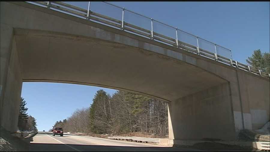 Police in Gilford are searching for people they said have been throwing dangerous debris off a bridge.
