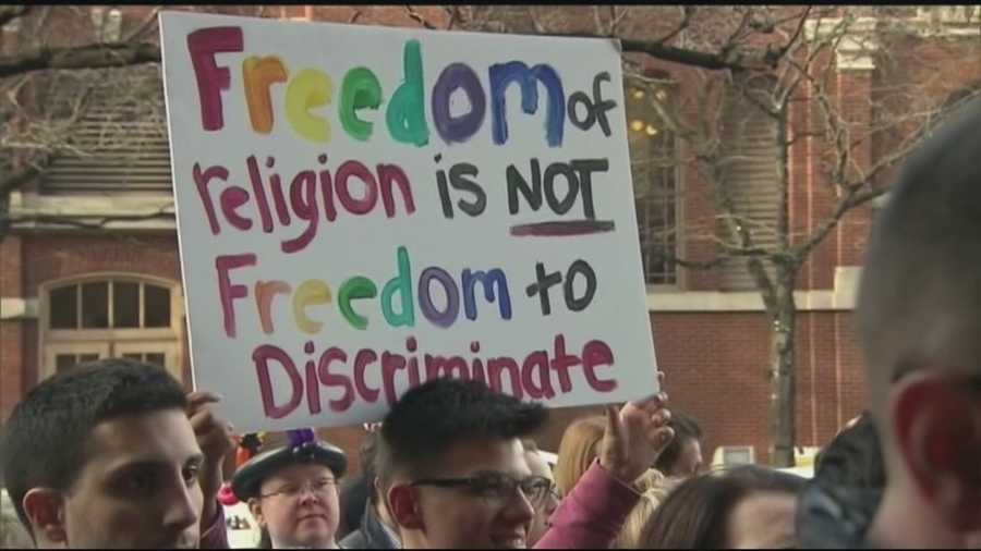Legislators in Indiana and Arkansas are working on new language for controversial laws that many have denounced as providing a license for discrimination.