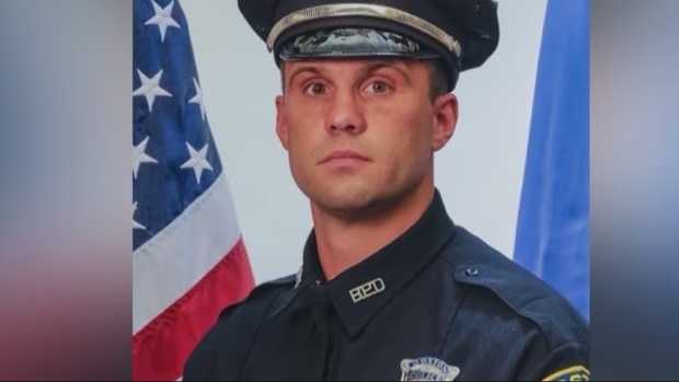 A decorated Boston police officer shot in the face during a traffic stop in March was released from the hospital Saturday.