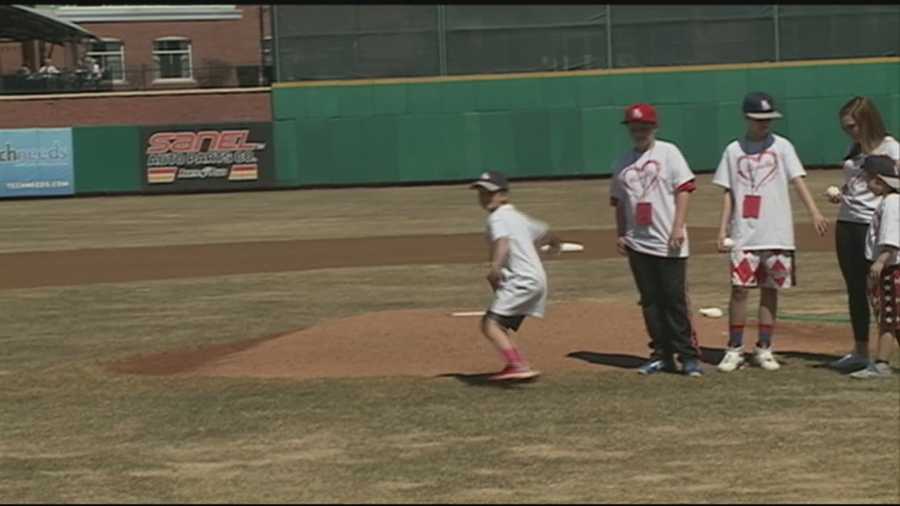 A Derry family dealing with a tragic loss got the opportunity to throw out the first pitch at a New Hampshire Fisher Cats game Sunday.