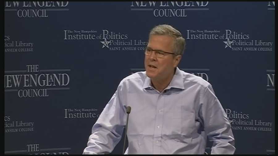 Former Florida Gov. Jeb Bush spoke before a packed house Friday at St. Anselm College.