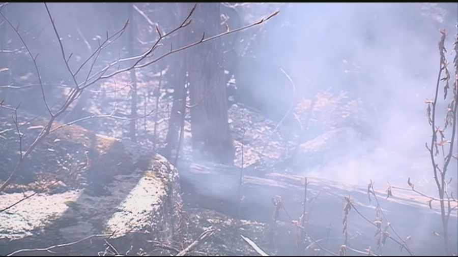 Crews continued Thursday to battle a brush fire in Ossipee that has burned more than 130 acres.