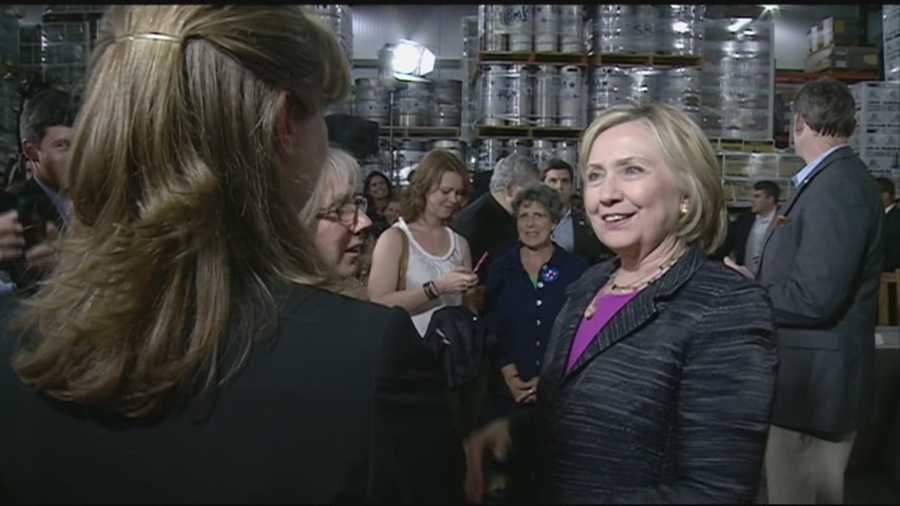 Hillary Rodham Clinton visited New Hampshire Friday for the second time during her presidential campaign, with a focus on small businesses and the economy.