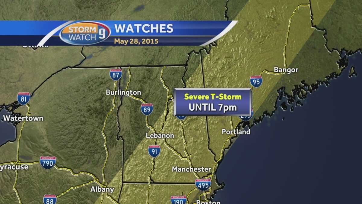 Severe thunderstorm warnings issued for state