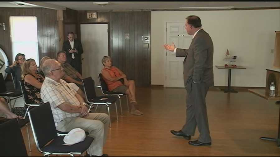 Rep. Frank Guinta held a town hall for constituents in Plaistow on Monday.
