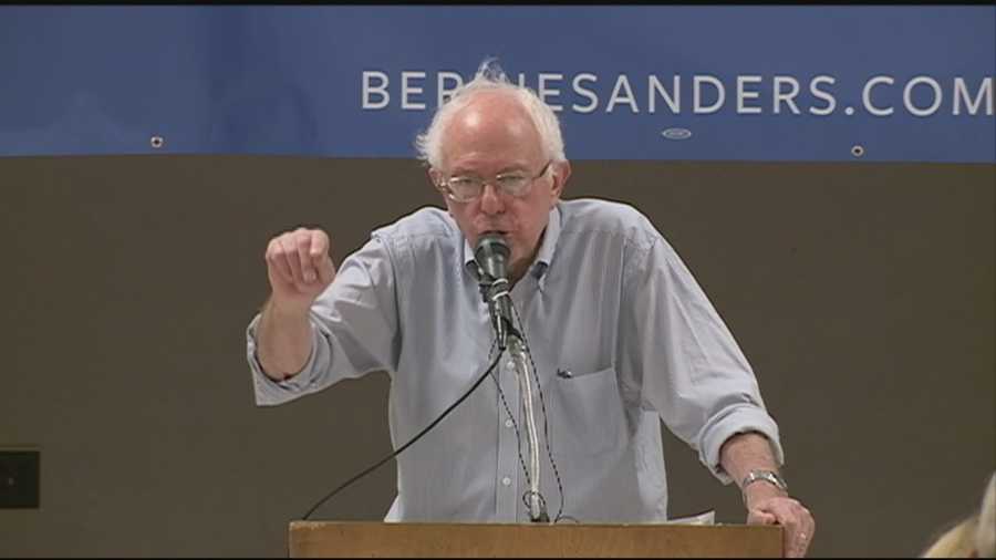 Sen. Bernie Sanders continued his swing through the Granite State Sunday, holding town hall meetings in Rollinsford, Franklin and Claremont.