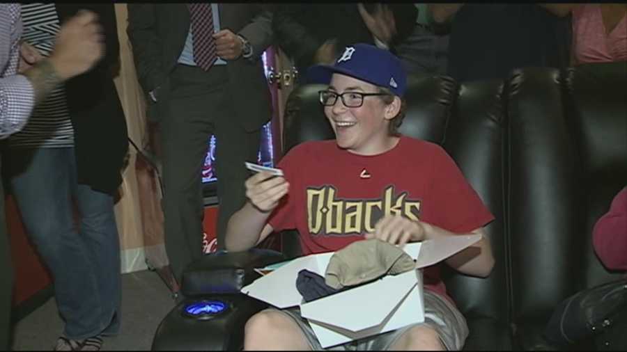 A Manchester teenager who survived cancer had his wish granted for the man cave of his dreams Sunday thanks to the New Hampshire Make-A-Wish Foundation.