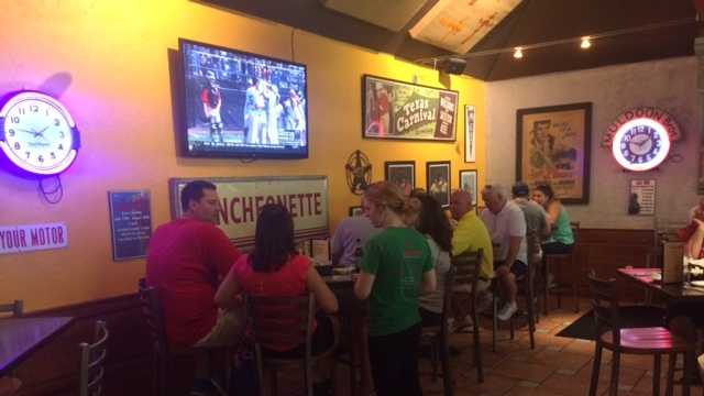 Shorty's Mexican Roadhouse was packed Sunday as Bedford Little League fans of all ages watched their hometown team play on television.