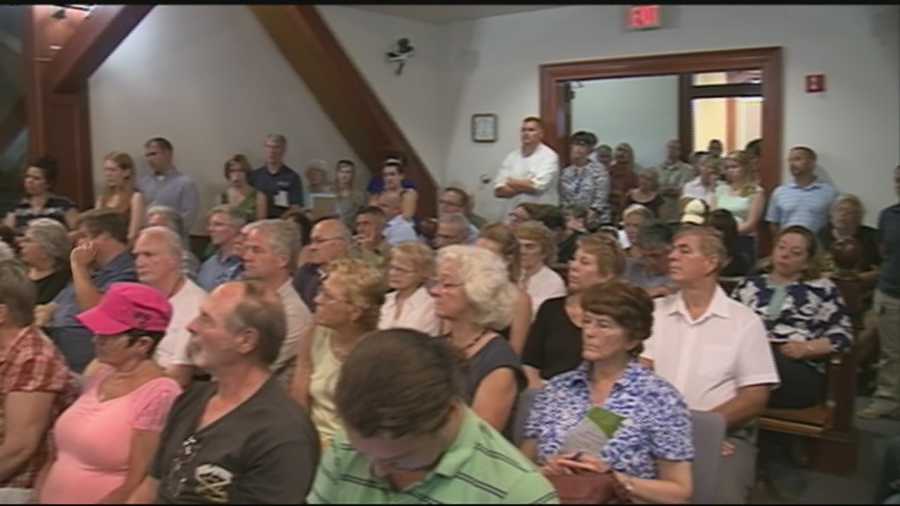 People of Plymouth attend public hearing over proposed medical marijuana dispensary in the town.