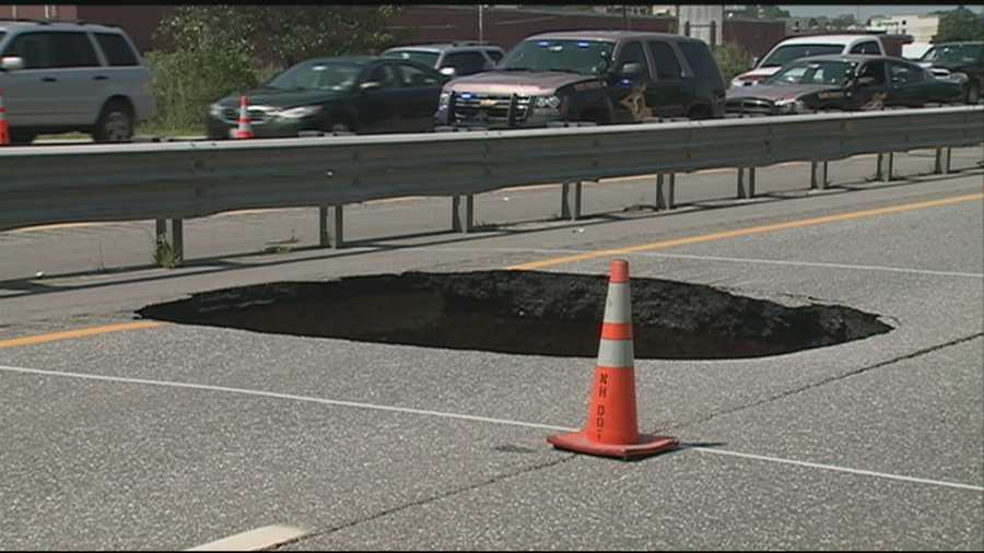 Interstate 93 is open to traffic after a large sinkhole shut down a section of the northbound side for several hours yesterday. Ray Brewer has the latest on the repairs.