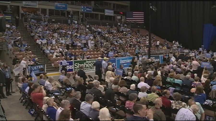 Fired up by the cheers, chants and thunderous applause of their frenzied supporters, Hillary Clinton and Bernie Sanders vied for the hearts and minds of more than 4,000 Democrats Saturday at the New Hampshire Democratic Party's biggest convention ever.