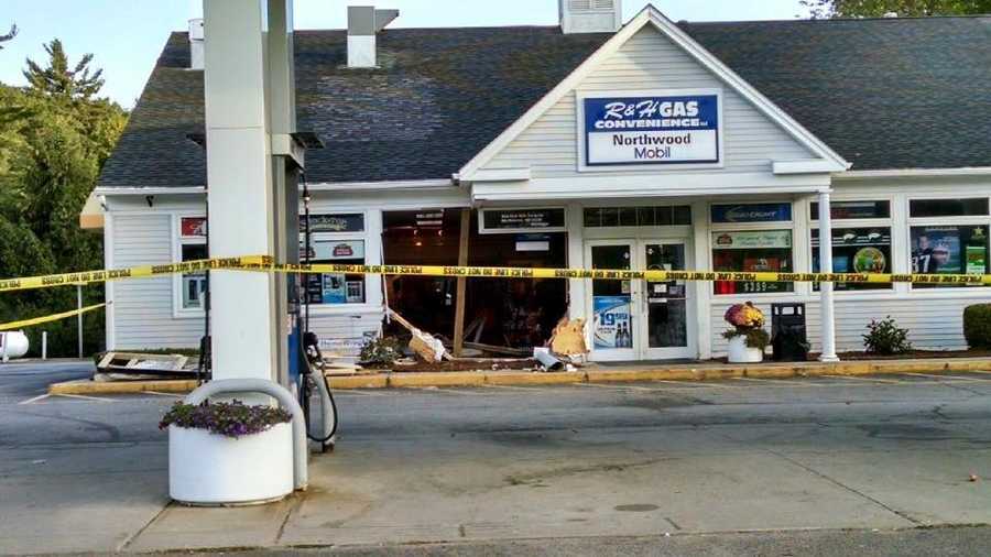 Car crashes into Northwood gas station