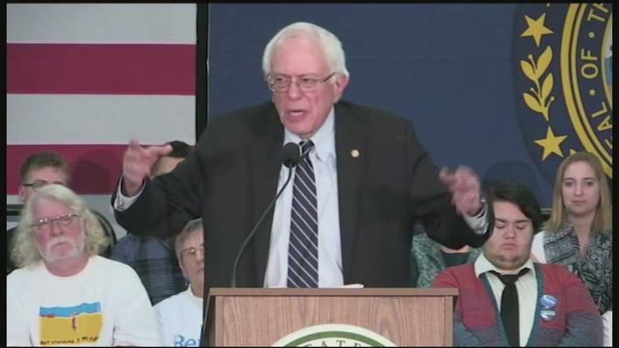 Sen. Bernie Sanders speaks at Plymouth State and Keene State on Saturday.
