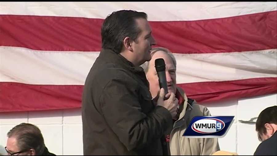 Riding a late surge in the polls, Texas U.S. Sen. Ted Cruz visited New Hampshire on Tuesday and spoke at a Second Amendment rally.