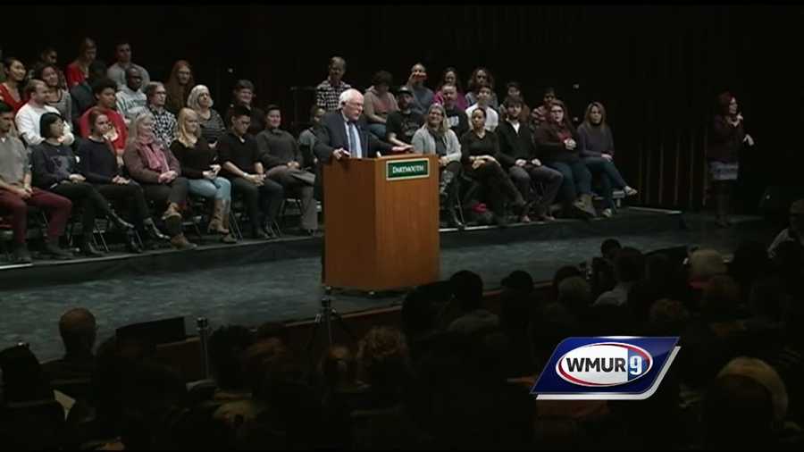 Senator Bernie Sanders hosts a town hall meeting at Dartmouth College in Hanover.