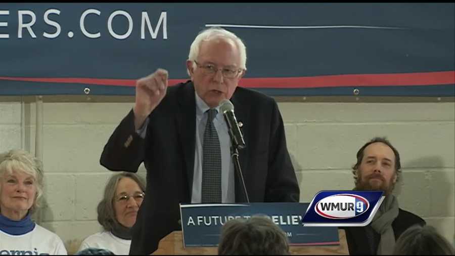 The Democratic front-runner in New Hampshire returned to the state Thursday, holding several events.