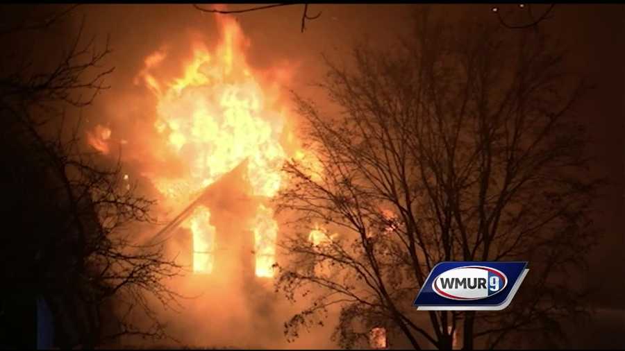 A volunteer firefighter in New Castle had to escape a fire at his own home Saturday night and then work with other firefighters to try to save the historic building.