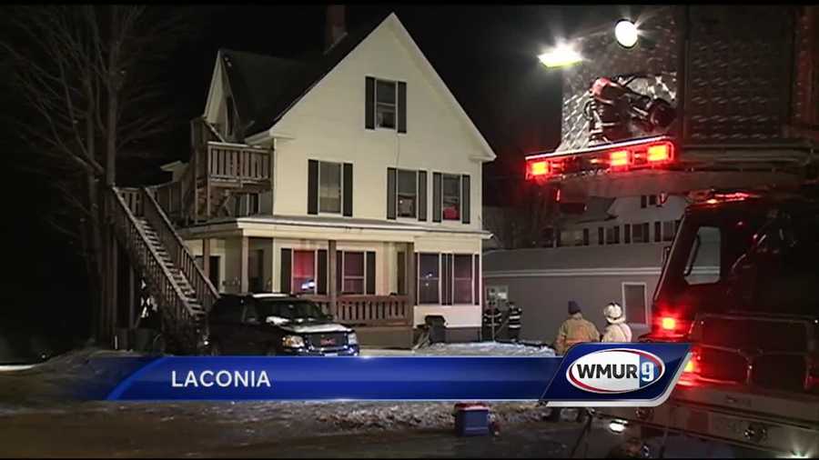 Nine people were displaced after a fire in Laconia.