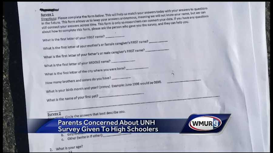 A survey given at a Massachusetts high school about students’ sexual habits is raising concerns among some parents.